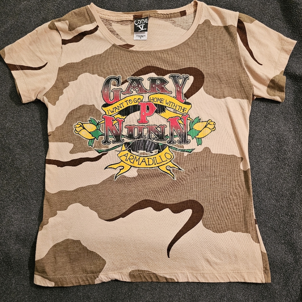 RARE Gary P. Nunn Camo Band T-Shirt (M)